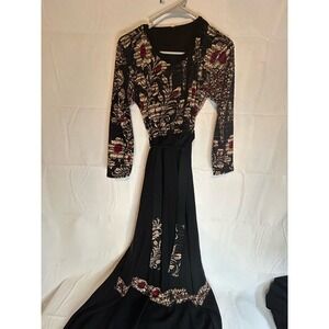 Custom Middle Eastern Black Floral Embellished Small Women Palestine Arab
